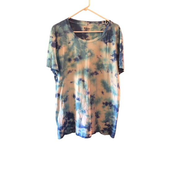 PINK Victoria's Secret Tops - Victoria's Secret Blue Tie Dye Cotton Campus T-Shirt Size XL